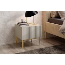Zestaw szafek nocnych Nicole 46 cm - kaszmir / złote nóżki